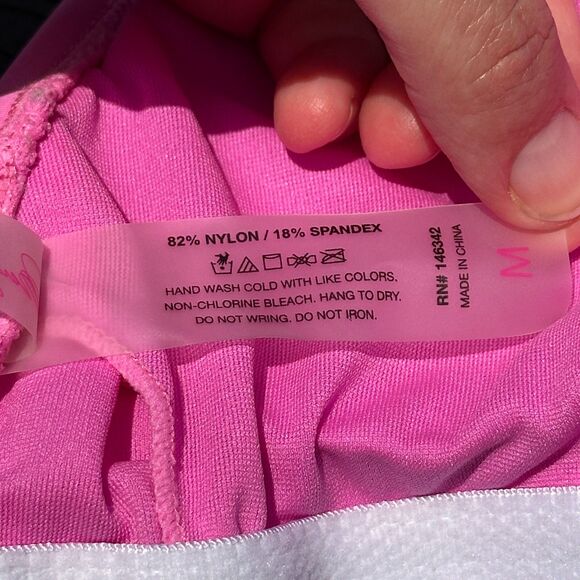 Marilyn Monroe One Piece Swimsuit Womens Medium Pink Braided Pool Beach Barbie - Picture 13 of 13